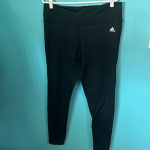 Adidas Floral Detail Climawarm Full Length Leggings XL